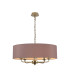 Banyan 5 Light Multi Arm Pendant With 60cm x 15cm Dual Faux Silk Fabric Shade Champagne Gold/Taupe-1