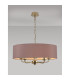 Banyan 5 Light Multi Arm Pendant With 60cm x 15cm Dual Faux Silk Fabric Shade Champagne Gold/Taupe-2