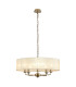 Banyan 5 Light Multi Arm Pendant With 60cm x 15cm Organza Shade Champagne Gold/Cream-1