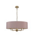 Banyan 5 Light Multi Arm Pendant With 60cm x 15cm Dual Faux Silk Fabric Shade Champagne Gold/Taupe-4