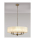Banyan 5 Light Multi Arm Pendant With 60cm x 15cm Organza Shade Champagne Gold/Cream-2