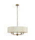 Banyan 5 Light Multi Arm Pendant With 60cm x 15cm Organza Shade Champagne Gold/Cream-4