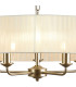 Banyan 5 Light Multi Arm Pendant With 60cm x 15cm Organza Shade Champagne Gold/Cream-6