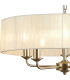 Banyan 5 Light Multi Arm Pendant With 60cm x 15cm Organza Shade Champagne Gold/Cream-7
