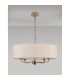 Banyan 5 Light Multi Arm Pendant With 60cm x 15cm Dual Faux Silk Fabric Shade Champagne Gold/Nude Beige-11