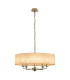 Banyan 5 Light Multi Arm Pendant With 60cm x 15cm Organza Shade Champagne Gold/Soft Bronze-1