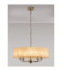 Banyan 5 Light Multi Arm Pendant With 60cm x 15cm Organza Shade Champagne Gold/Soft Bronze-2