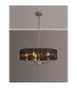 Banyan 5 Light Multi Arm Pendant With 60cm x 15cm Organza Shade Champagne Gold/Black-2