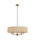 Banyan 5 Light Multi Arm Pendant With 60cm x 15cm Organza Shade Champagne Gold/Soft Bronze-4