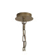 Banyan 5 Light Multi Arm Pendant With 60cm x 15cm Organza Shade Champagne Gold/Black-5