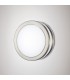 Round LED Flush Ceiling Light, Wall Lamp 2.4W 4000K IP44 Exterior Plain Design Stainless Steel, Opal - 2