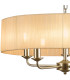 Banyan 5 Light Multi Arm Pendant With 60cm x 15cm Organza Shade Champagne Gold/Soft Bronze-7