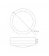 Round LED Flush Ceiling Light, Wall Lamp 2.4W 4000K IP44 Exterior Plain Design Stainless Steel, Opal - 3
