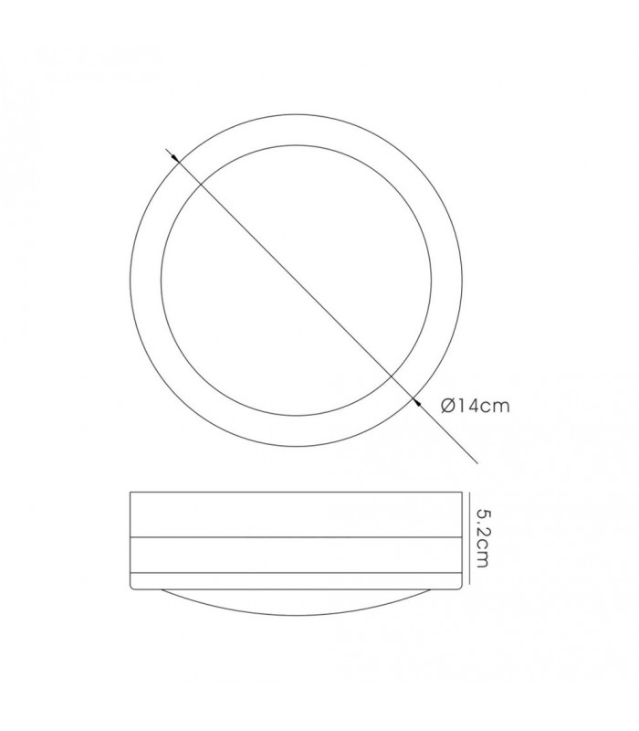 Round LED Flush Ceiling Light, Wall Lamp 2.4W 4000K IP44 Exterior Plain Design Stainless Steel, Opal - 3
