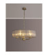 Banyan 5 Light Multi Arm Pendant With 60cm x 15cm Organza Shade Champagne Gold/Grey-2