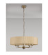Banyan 5 Light Multi Arm Pendant With 60cm x 15cm Organza Shade Champagne Gold/Soft Bronze-14