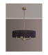 Banyan 5 Light Multi Arm Pendant With 60cm x 15cm Organza Shade Champagne Gold/Black-15