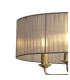 Banyan 5 Light Multi Arm Pendant With 60cm x 15cm Organza Shade Champagne Gold/Grey-7