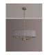 Banyan 5 Light Multi Arm Pendant With 60cm x 15cm Organza Shade Champagne Gold/Grey-15