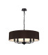 Banyan 5 Light Multi Arm Pendant With 60cm x 15cm Faux Silk Fabric Shade Matt Black/Black-1