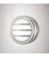 Round LED Flush Ceiling Light, Wall Lamp 2.4W IP44 Exterior Louvre Design Stainless Steel, Opal - 2