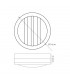 Round LED Flush Ceiling Light, Wall Lamp 2.4W IP44 Exterior Louvre Design Stainless Steel, Opal - 3