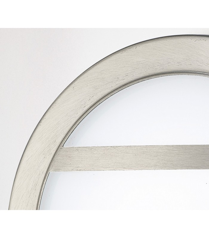Round LED Flush Ceiling Light, Wall Lamp 2.4W IP44 Exterior Louvre Design Stainless Steel, Opal - 5