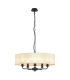 Banyan 5 Light Multi Arm Pendant With 60cm x 15cm Organza Shade Matt Black/Cream-1
