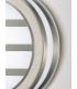 Round LED Flush Ceiling Light, Wall Lamp 2.4W IP44 Exterior Louvre Design Stainless Steel, Opal - 6