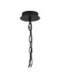 Banyan 5 Light Multi Arm Pendant With 60cm x 15cm Organza Shade Matt Black/Cream-5