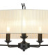 Banyan 5 Light Multi Arm Pendant With 60cm x 15cm Organza Shade Matt Black/Cream-6