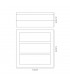 Square LED Flush Ceiling Light, Wall Lamp 2.4W IP44 Exterior Louvre Design Stainless Steel, Opal - 3