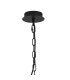 Banyan 5 Light Multi Arm Pendant With 60cm x 15cm Organza Shade Matt Black/Soft Bronze-5