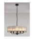 Banyan 5 Light Multi Arm Pendant With 60cm x 15cm Organza Shade Matt Black/Grey-2