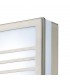 Square LED Flush Ceiling Light, Wall Lamp 2.4W IP44 Exterior Louvre Design Stainless Steel, Opal - 4