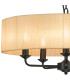 Banyan 5 Light Multi Arm Pendant With 60cm x 15cm Organza Shade Matt Black/Soft Bronze-7