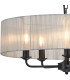 Banyan 5 Light Multi Arm Pendant With 60cm x 15cm Organza Shade Matt Black/Grey-7