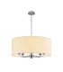 Banyan 5 Light Multi Arm Pendant E14 Polished Chrome With 60cm x 22cm Faux Silk Shade Ivory Pearl/White Laminate-1