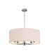 Banyan 5 Light Multi Arm Pendant E14 Polished Chrome With 60cm x 22cm Dual Faux Silk Shade Nude Beige/Moonlight-1