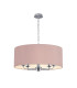 Banyan 5 Light Multi Arm Pendant E14 Polished Chrome With 60cm x 22cm Dual Faux Silk Shade Taupe/Halo Gold-1