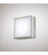 Square LED Flush Ceiling Light, Wall Lamp 2.4W IP44 Exterior Plain Design Stainless Steel, Opal - 2