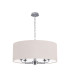 Banyan 5 Light Multi Arm Pendant E14 Polished Chrome With 60cm x 22cm Dual Faux Silk Shade Nude Beige/Moonlight-4