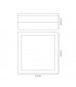 Square LED Flush Ceiling Light, Wall Lamp 2.4W IP44 Exterior Plain Design Stainless Steel, Opal - 3