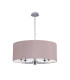 Banyan 5 Light Multi Arm Pendant E14 Polished Chrome With 60cm x 22cm Dual Faux Silk Shade Taupe/Halo Gold-4