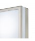 Square LED Flush Ceiling Light, Wall Lamp 2.4W IP44 Exterior Plain Design Stainless Steel, Opal - 4
