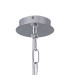 Banyan 5 Light Multi Arm Pendant E14 Polished Chrome With 60cm x 22cm Dual Faux Silk Shade Taupe/Halo Gold-7