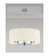 Banyan 5 Light Multi Arm Pendant E14 Polished Chrome With 60cm x 22cm Faux Silk Shade Ivory Pearl/White Laminate-11
