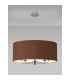 Banyan 5 Light Multi Arm Pendant E14 Polished Chrome With 60cm x 22cm Dual Faux Silk Shade Raw Cocoa/Grecian Bronze-2