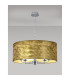 Banyan 5 Light Multi Arm Pendant E14 Polished Chrome With 60cm x 22cm Gold Leaf With White Lining Shade-2