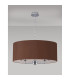 Banyan 5 Light Multi Arm Pendant E14 Polished Chrome With 60cm x 22cm Dual Faux Silk Shade Raw Cocoa/Grecian Bronze-11